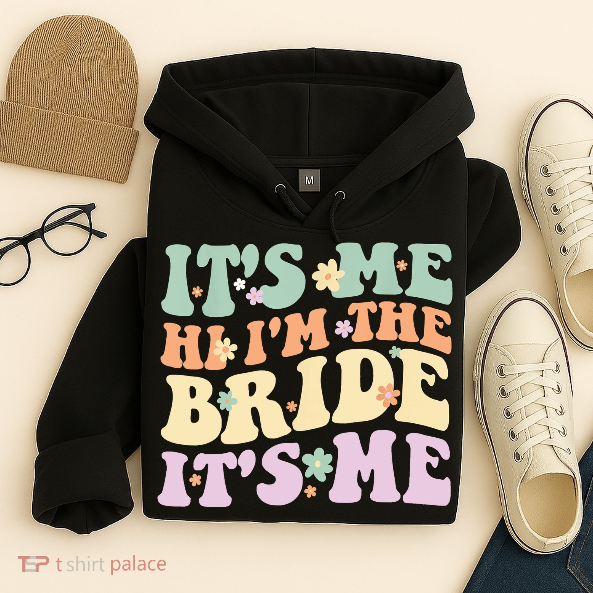 It's Me Hi I'm The Bride It's Me Funny Quotes Bride Hoodie