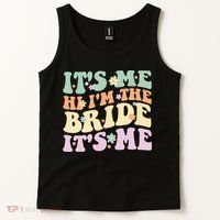 It's Me Hi I'm The Bride It's Me Funny Quotes Bride Tank Top thumb 2