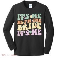 It's Me Hi I'm The Bride It's Me Funny Quotes Bride Kids Long Sleeve Shirt thumb 0