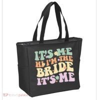 It's Me Hi I'm The Bride It's Me Funny Quotes Bride Tote Bag thumb 2