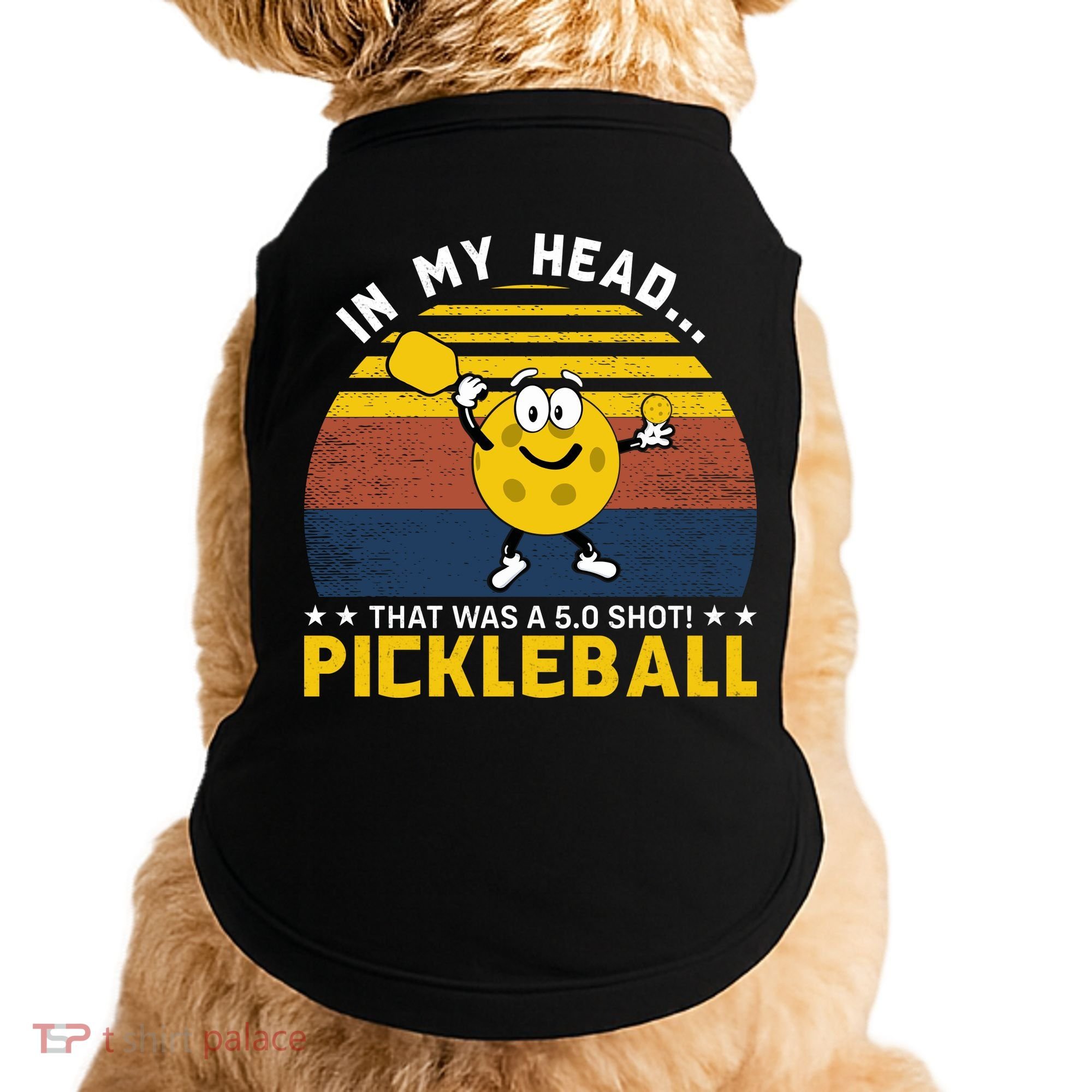 In My Head Funny Pickleball Doggie Tank