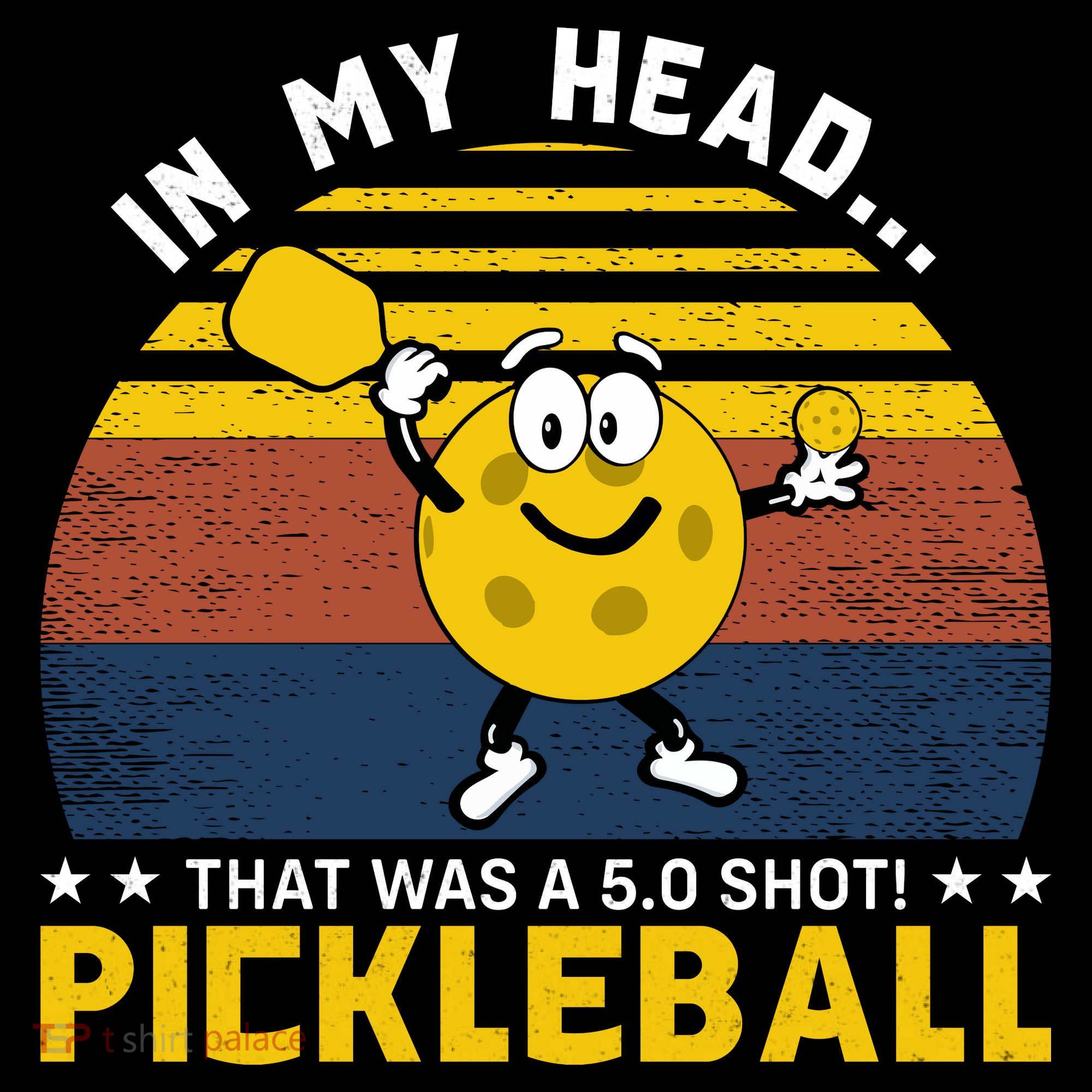 In My Head Funny Pickleball USA-Made Doggie Bandana