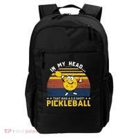 In My Head Funny Pickleball Backpack thumb 0