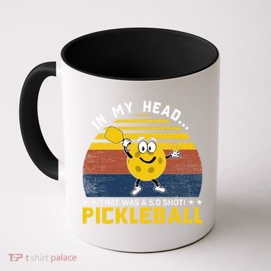 In My Head Funny Pickleball Coffee Mug