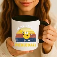 In My Head Funny Pickleball Coffee Mug thumb 3