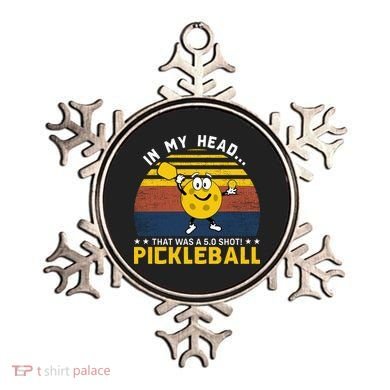 In My Head Funny Pickleball Ornament
