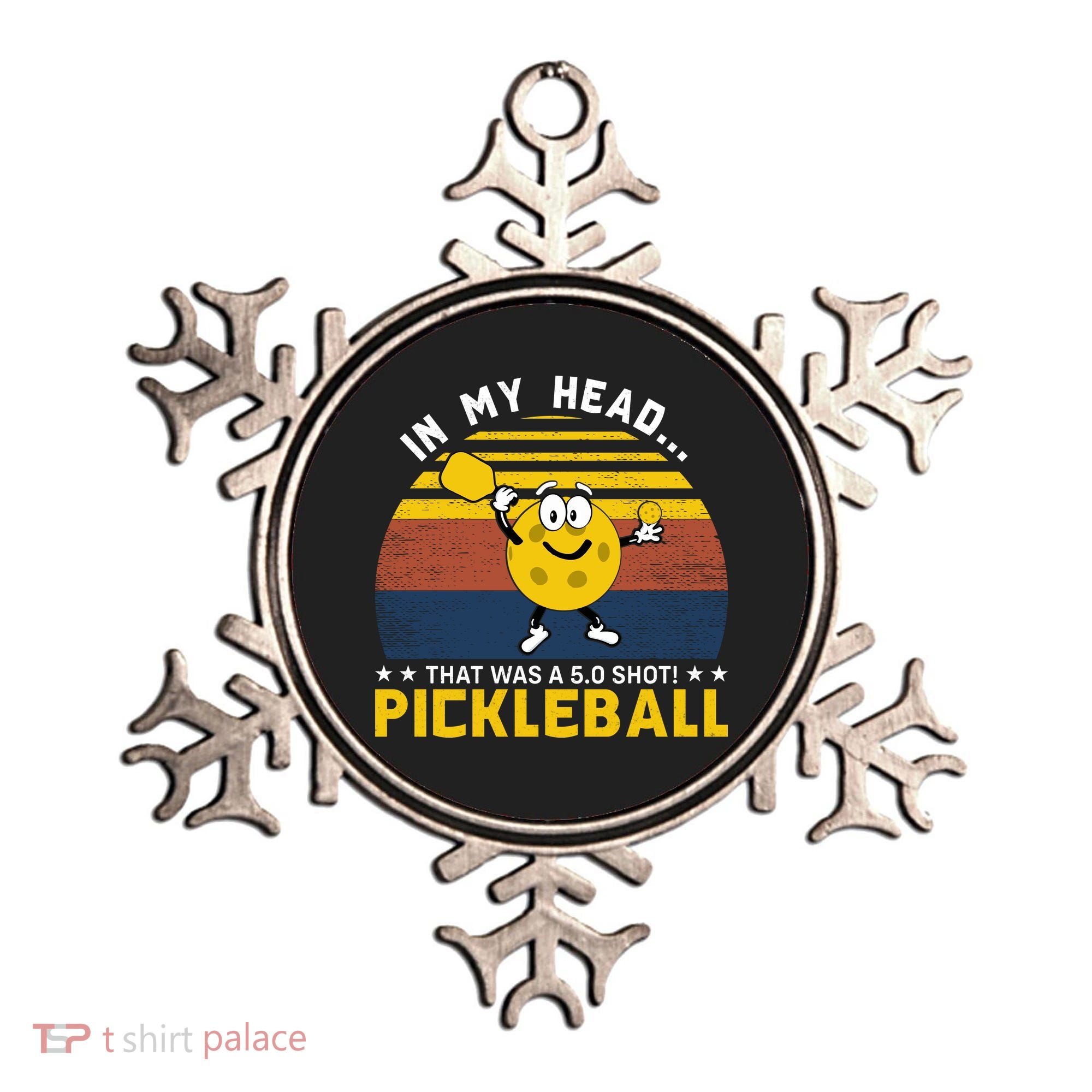 In My Head Funny Pickleball Ornament