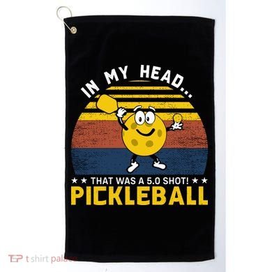 In My Head Funny Pickleball Golf Towel