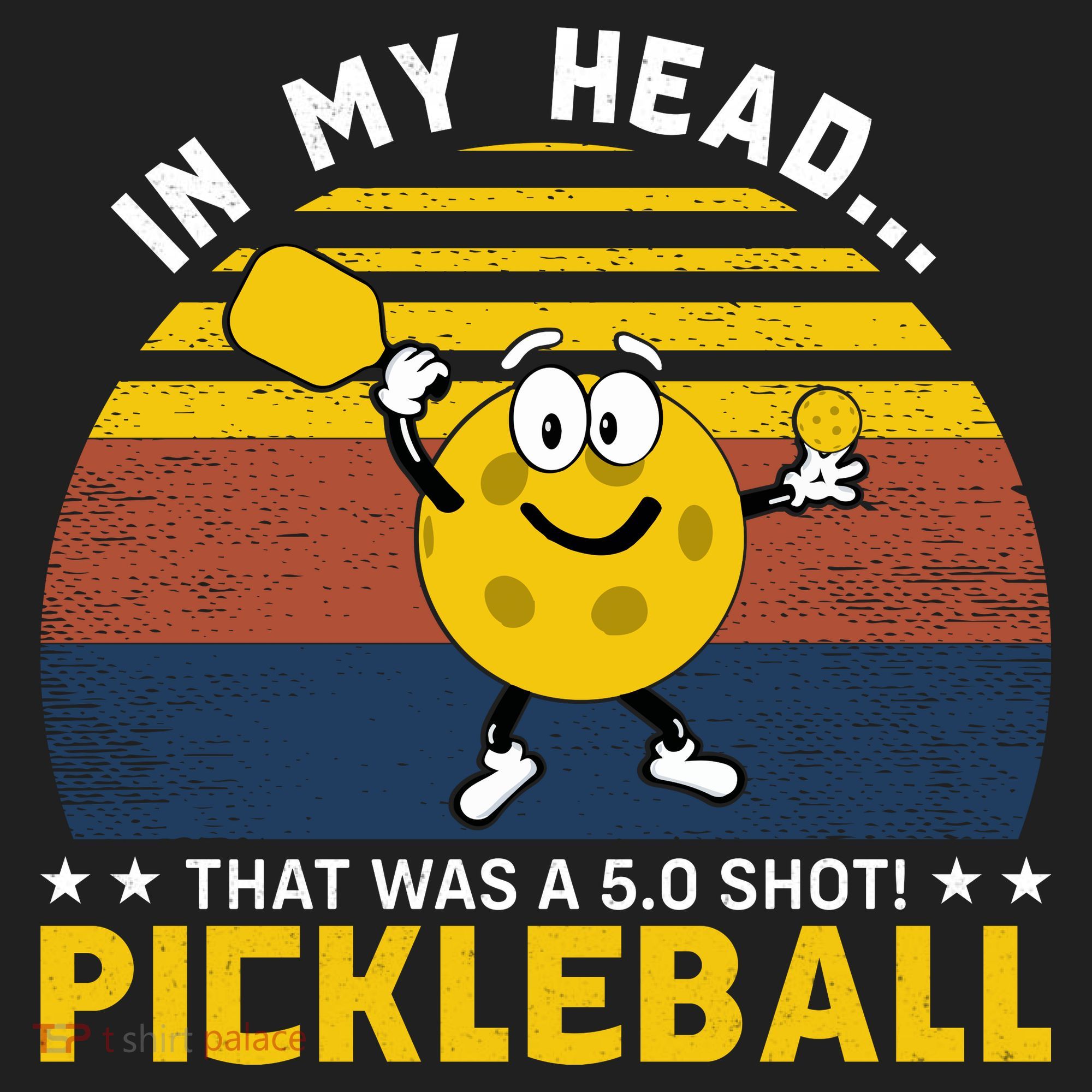 In My Head Funny Pickleball Golf Towel