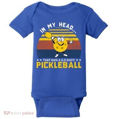 In My Head Funny Pickleball Baby Bodysuit