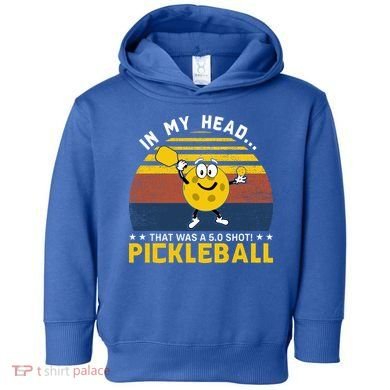 In My Head Funny Pickleball Toddler Hoodie