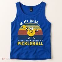 In My Head Funny Pickleball Tank Top thumb 2