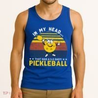 In My Head Funny Pickleball Tank Top thumb 3