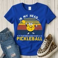 In My Head Funny Pickleball Women's T-Shirt thumb 3