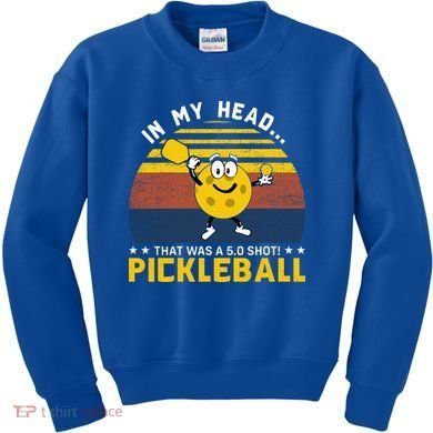 In My Head Funny Pickleball Kids Sweatshirt