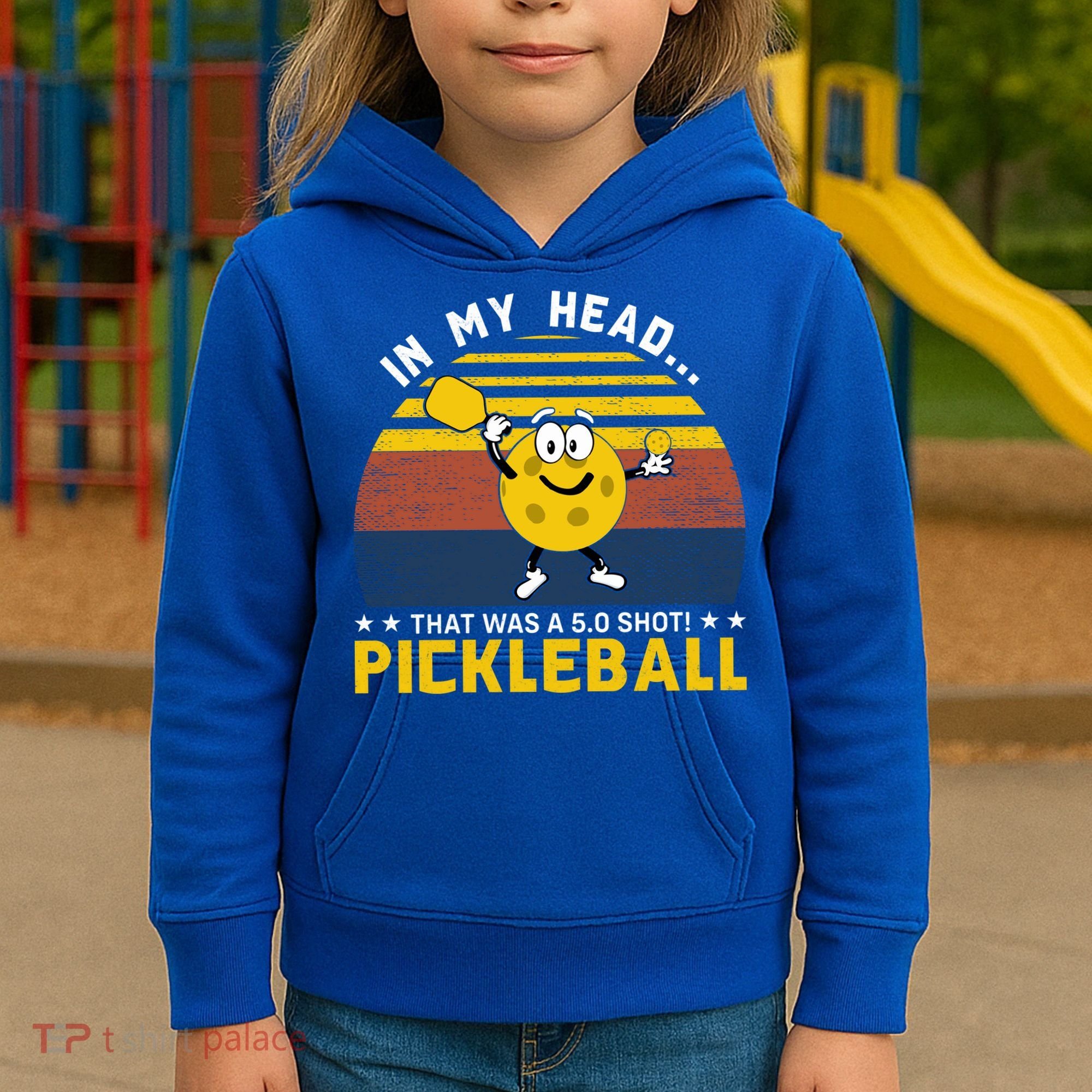 In My Head Funny Pickleball Kids Hoodie