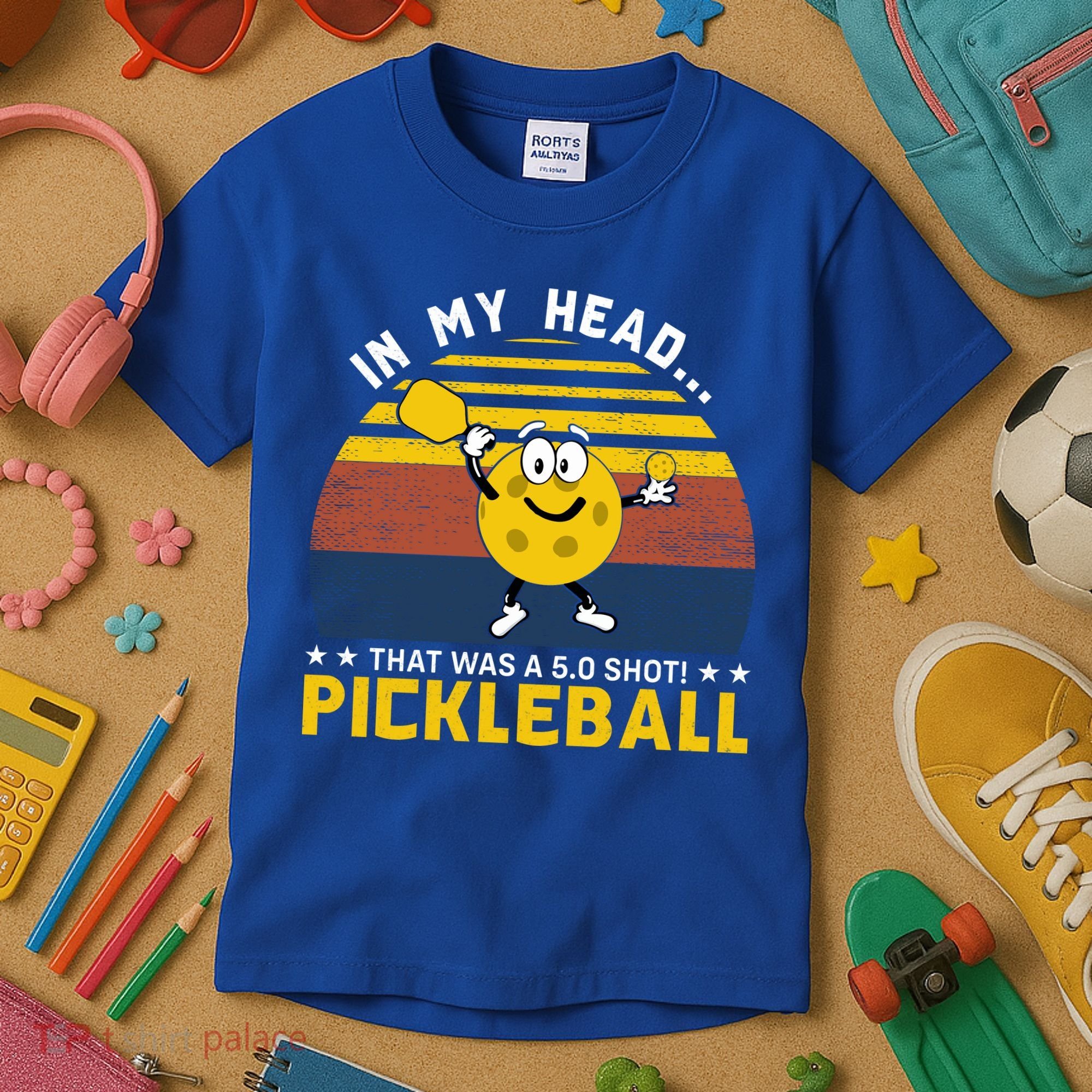 In My Head Funny Pickleball Kids T-Shirt
