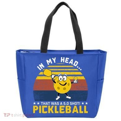 In My Head Funny Pickleball Tote Bag