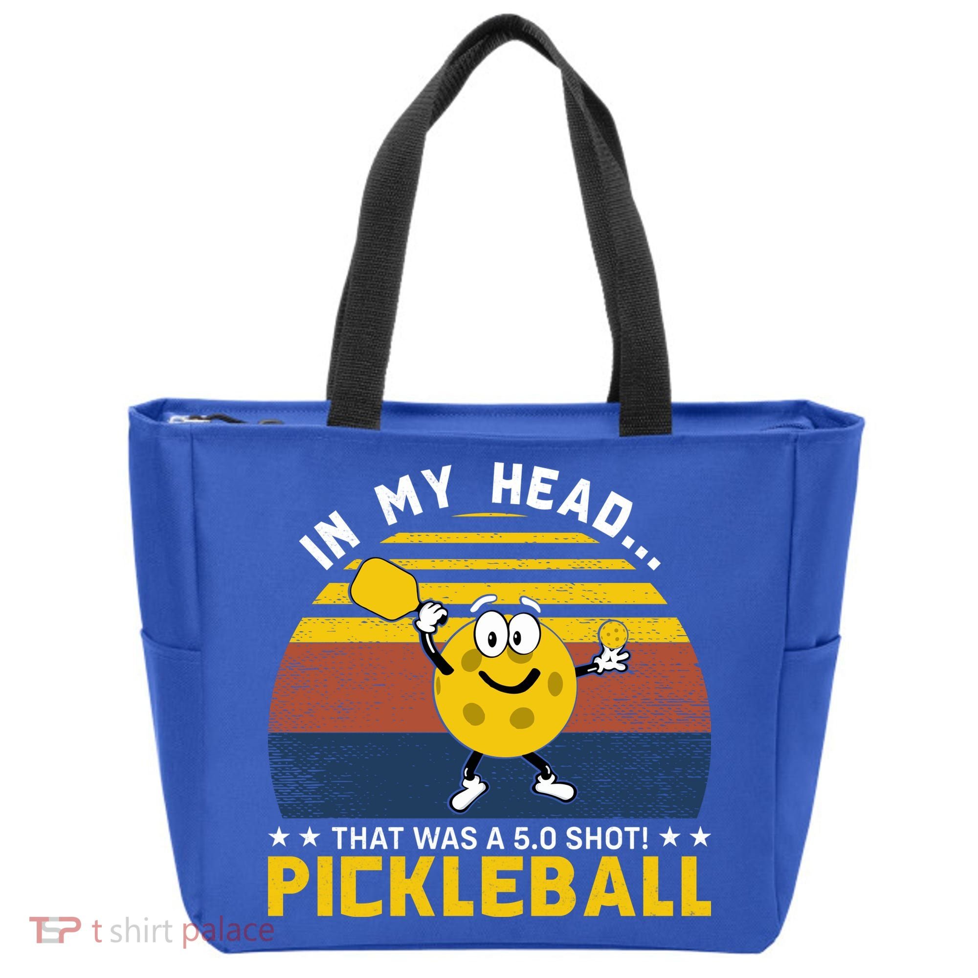 In My Head Funny Pickleball Tote Bag