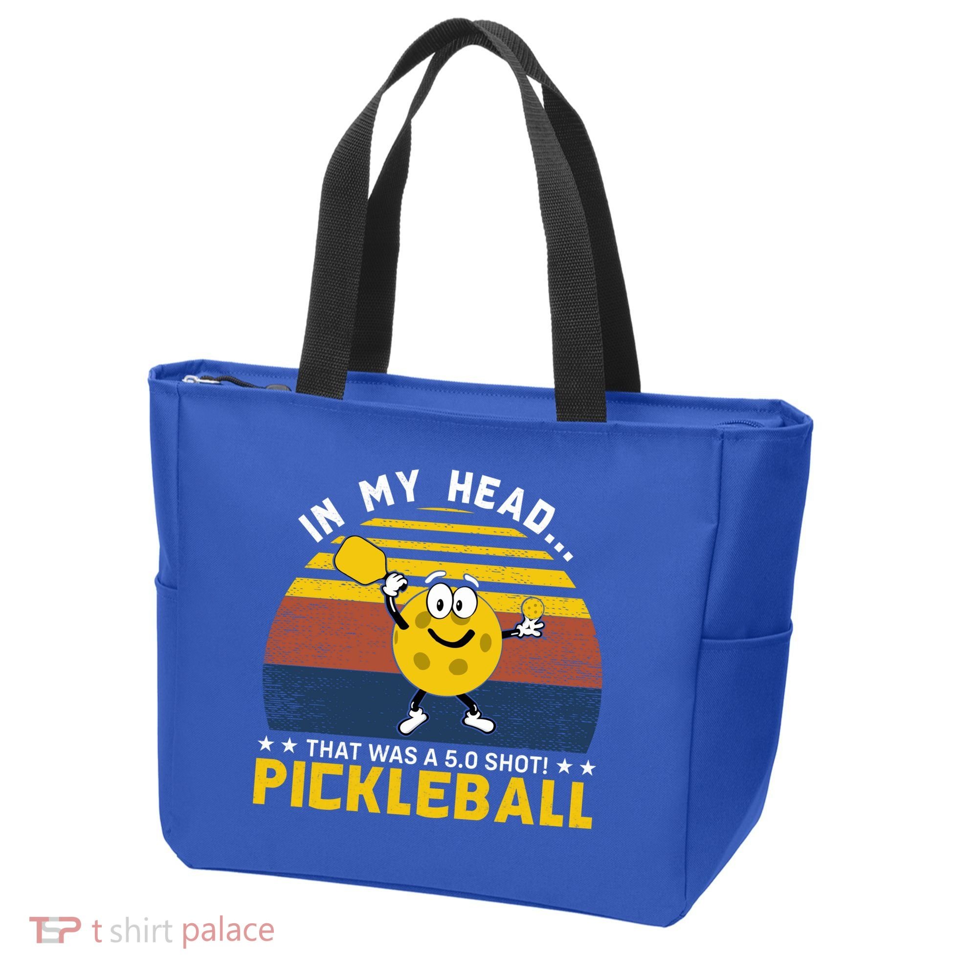 In My Head Funny Pickleball Tote Bag