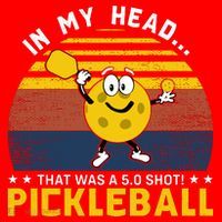 In My Head Funny Pickleball Santa Hat thumb 1