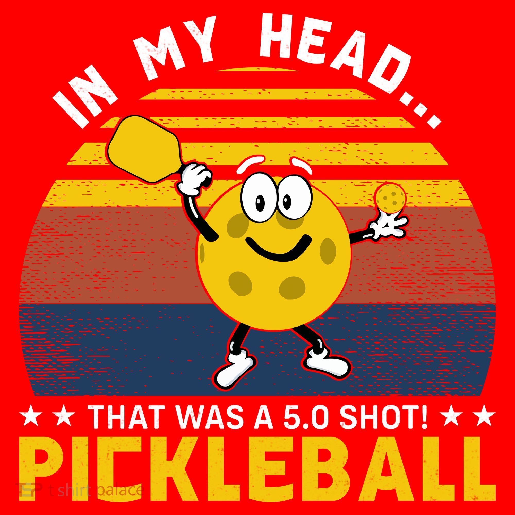 In My Head Funny Pickleball Santa Hat
