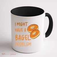 I Might Have A Bagel Problem Lovers Funny Baking Bakery Gift Coffee Mug thumb 1