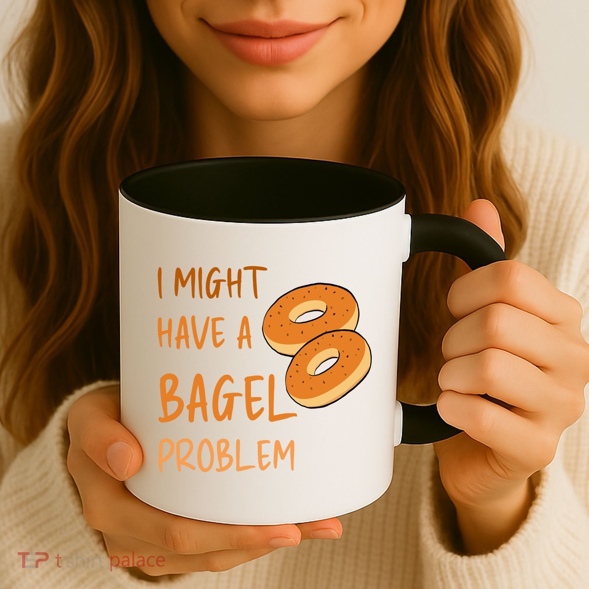 I Might Have A Bagel Problem Lovers Funny Baking Bakery Gift Coffee Mug