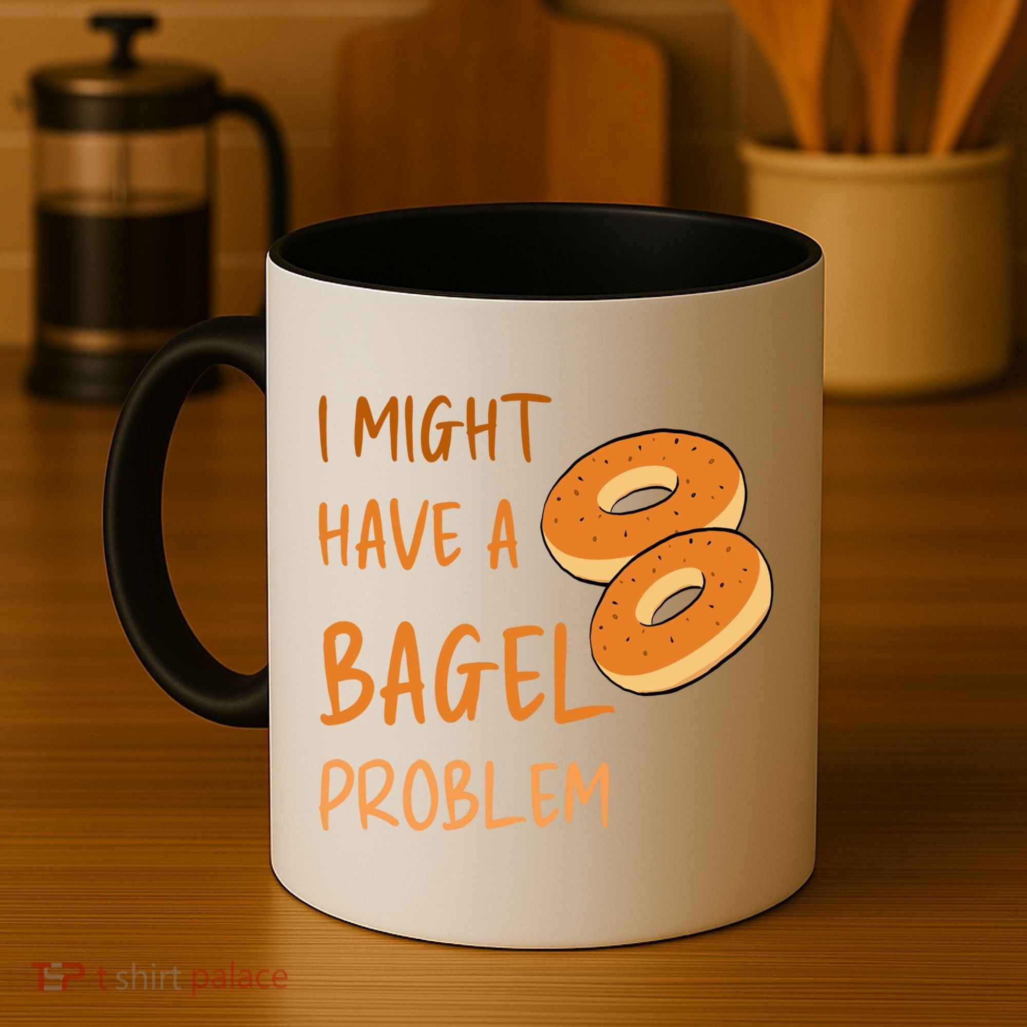 I Might Have A Bagel Problem Lovers Funny Baking Bakery Gift Coffee Mug