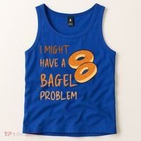 I Might Have A Bagel Problem Lovers Funny Baking Bakery Gift Tank Top thumb 2