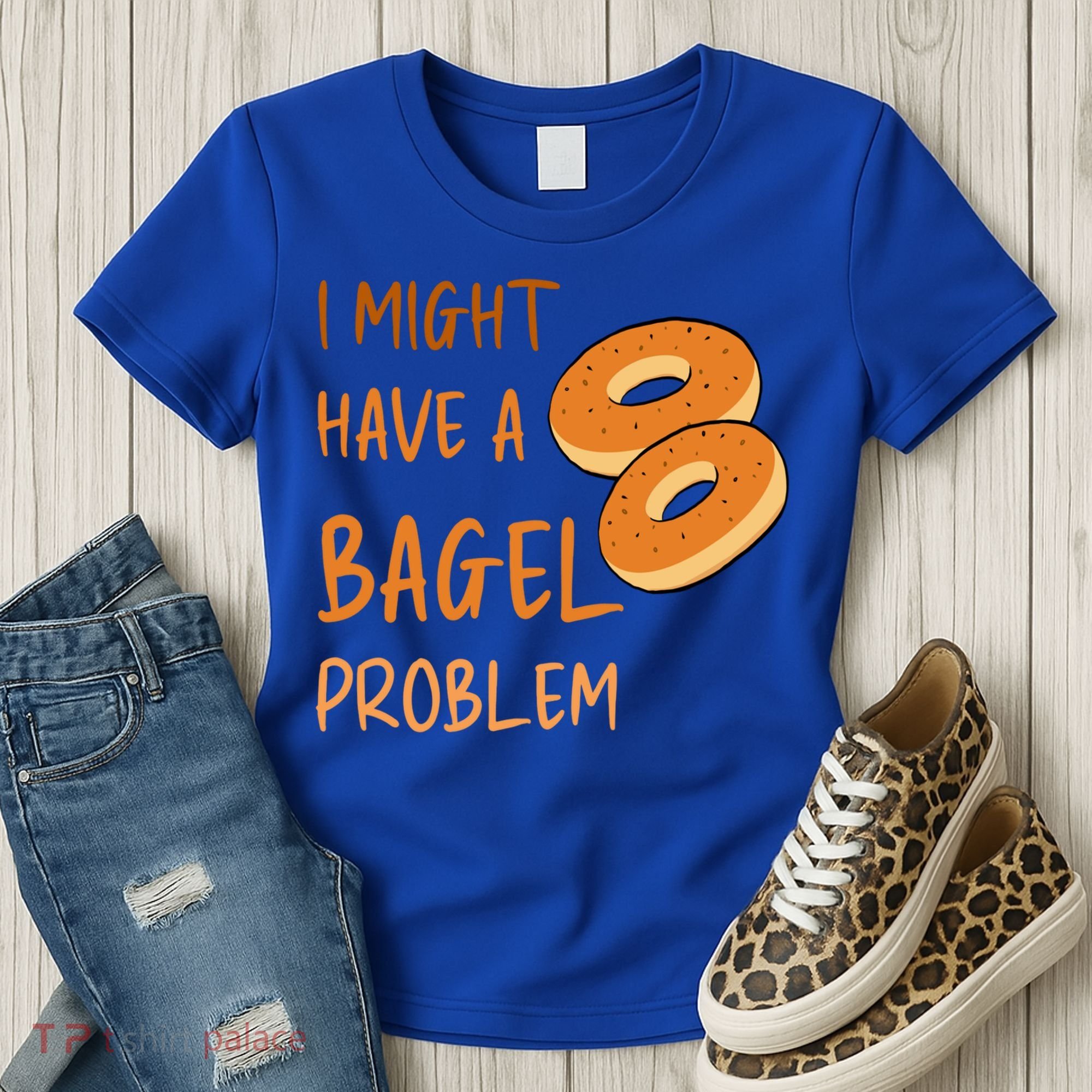 I Might Have A Bagel Problem Lovers Funny Baking Bakery Gift Women's T-Shirt