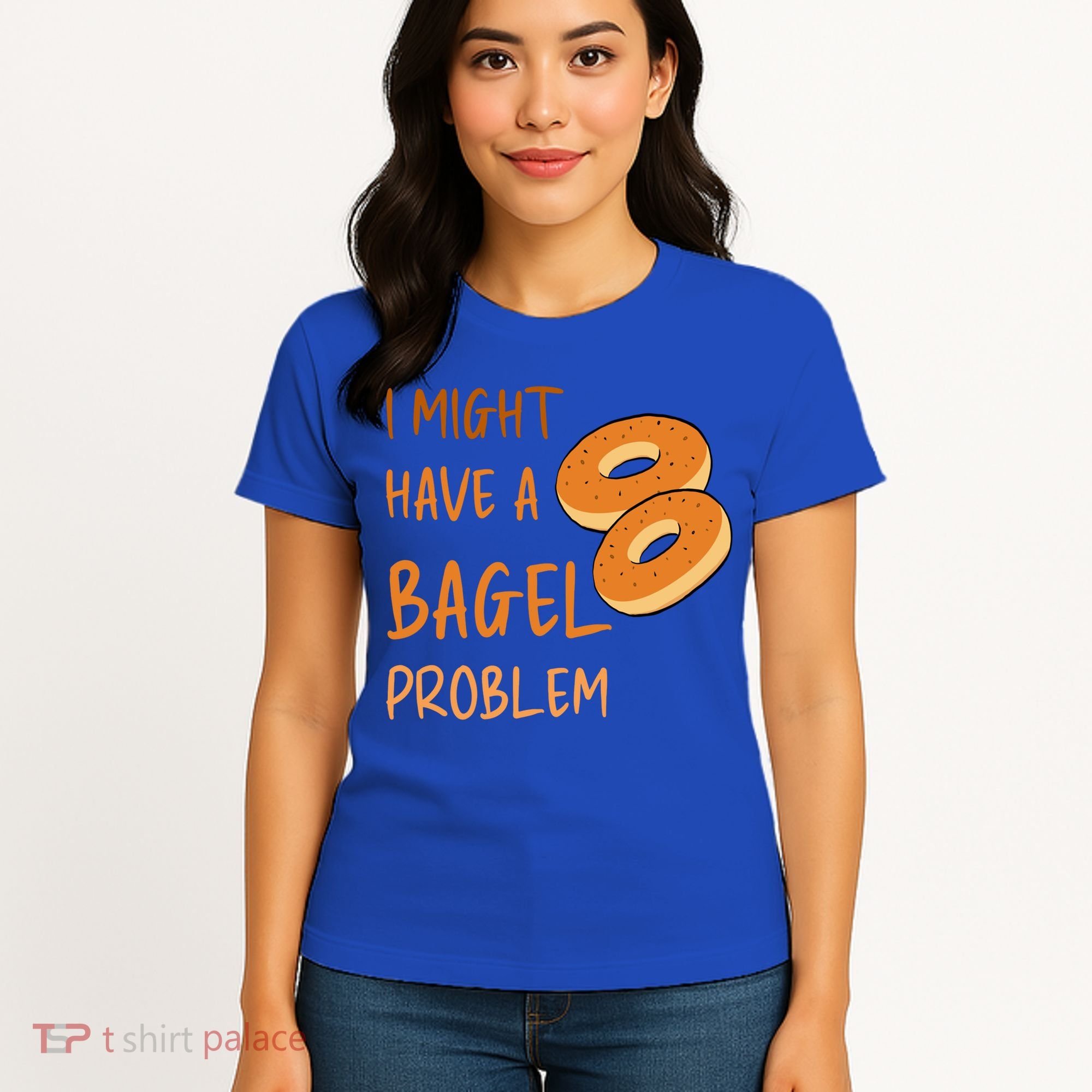 I Might Have A Bagel Problem Lovers Funny Baking Bakery Gift Women's T-Shirt