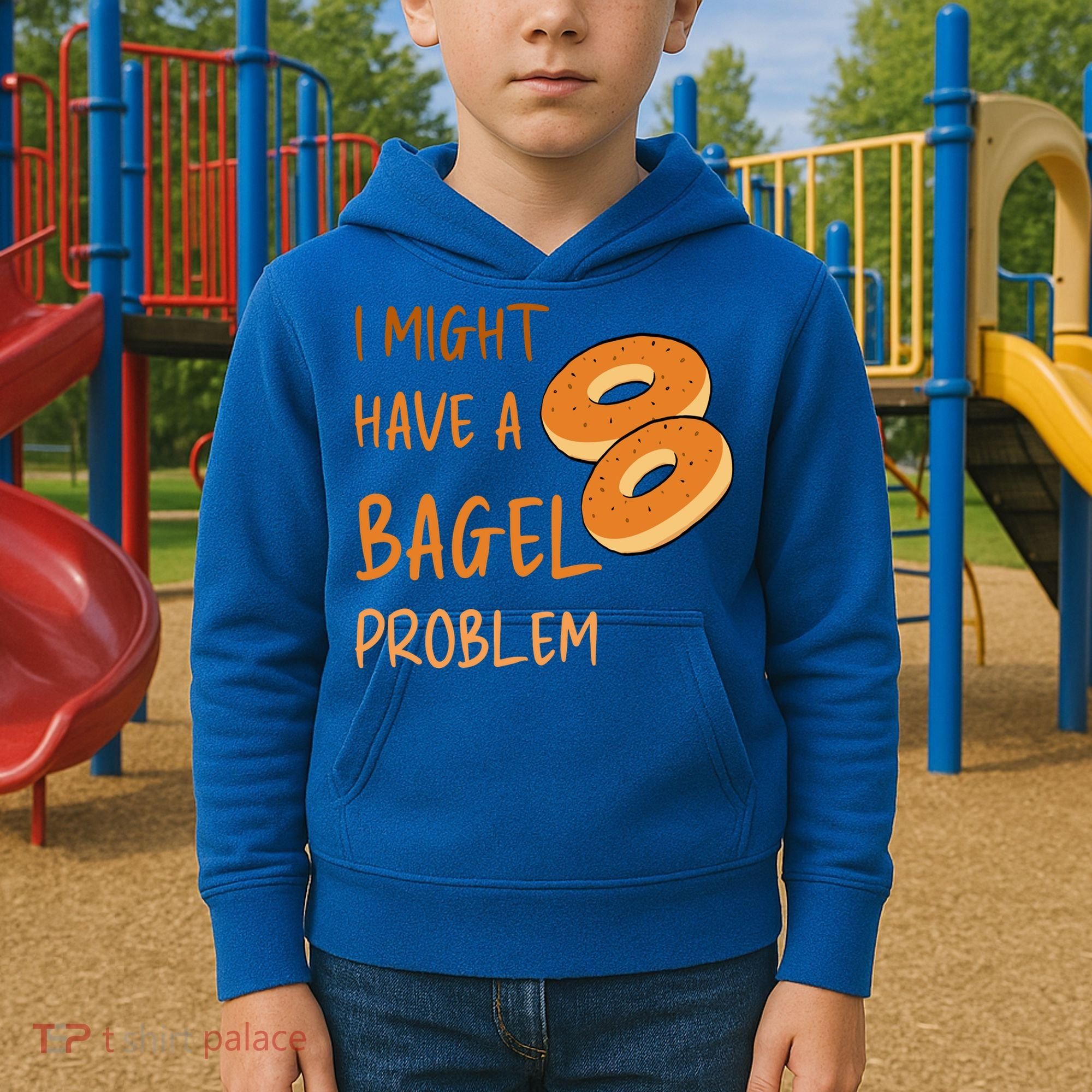 I Might Have A Bagel Problem Lovers Funny Baking Bakery Gift Kids Hoodie