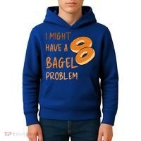 I Might Have A Bagel Problem Lovers Funny Baking Bakery Gift Kids Hoodie thumb 4