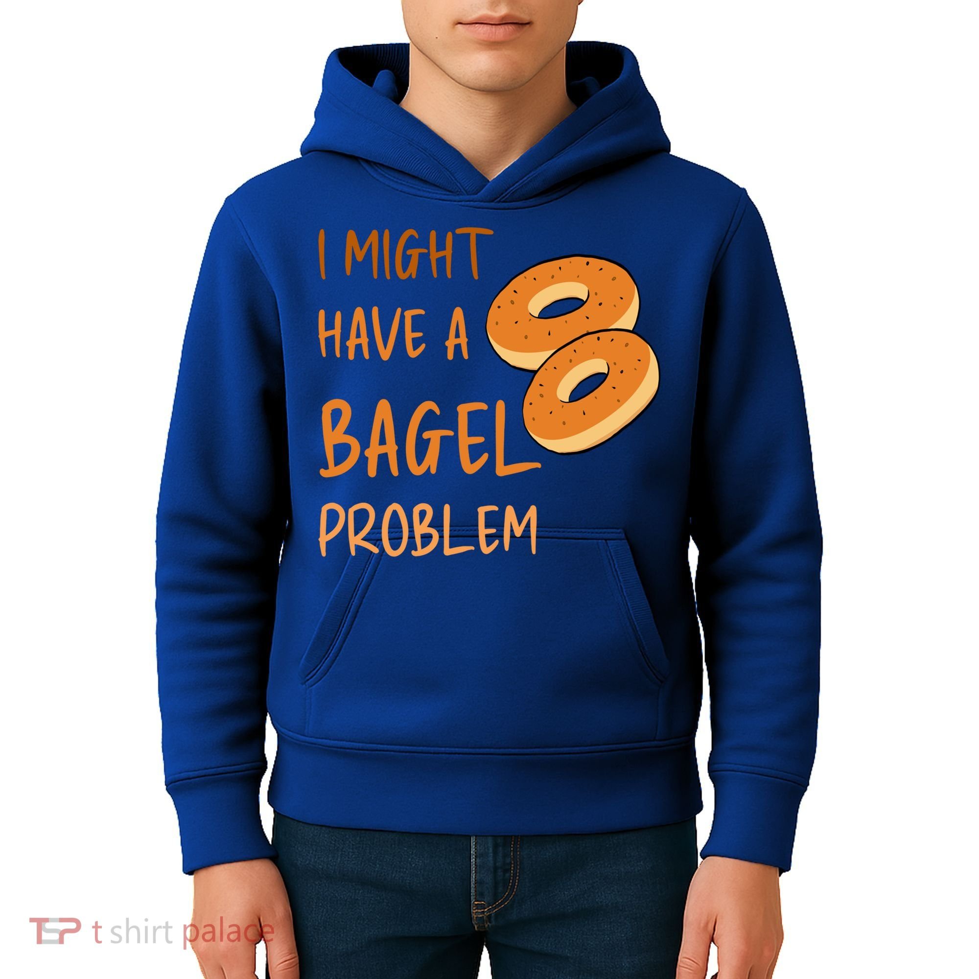 I Might Have A Bagel Problem Lovers Funny Baking Bakery Gift Kids Hoodie
