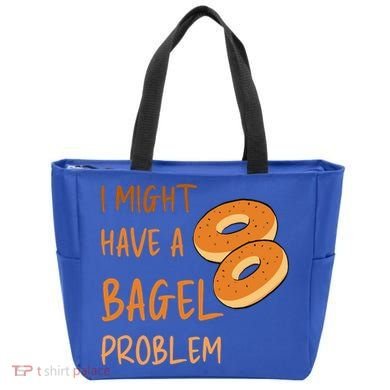I Might Have A Bagel Problem Lovers Funny Baking Bakery Gift Tote Bag