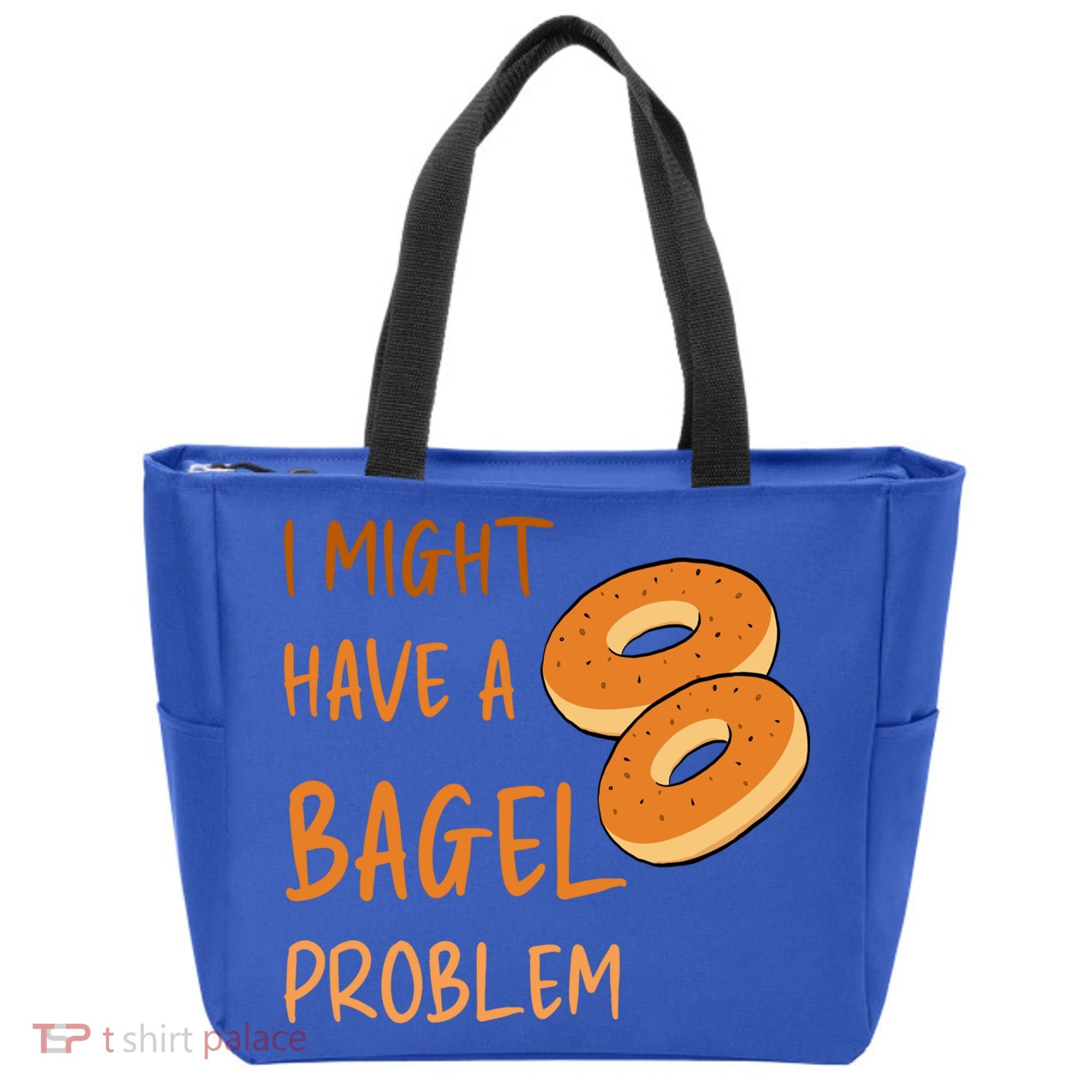 I Might Have A Bagel Problem Lovers Funny Baking Bakery Gift Tote Bag