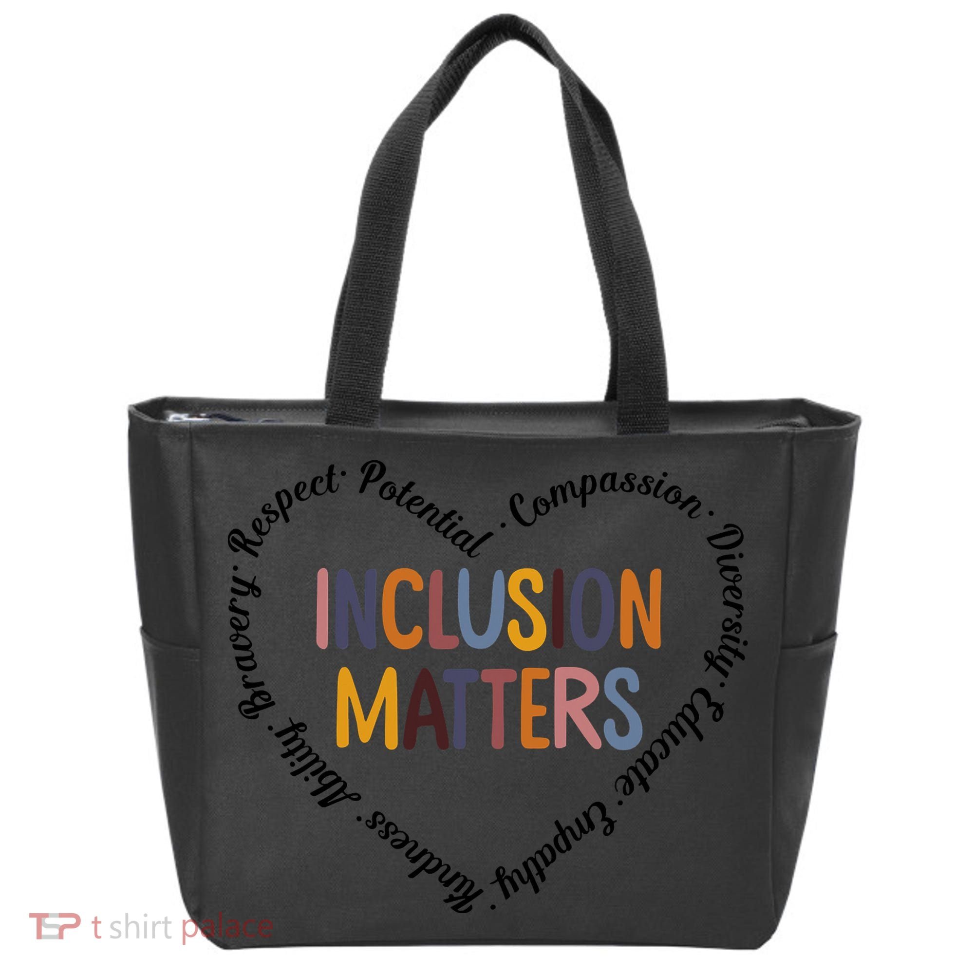 Inclusion Matters Heart Positive Diversity Kindness Matter Tote Bag
