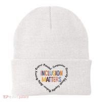 Inclusion Matters Heart Positive Diversity Kindness Matter Beanie thumb 0