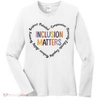 Inclusion Matters Heart Positive Diversity Kindness Matter Women's Long Sleeve Shirt thumb 0