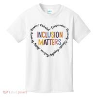 Inclusion Matters Heart Positive Diversity Kindness Matter Kids T-Shirt thumb 0