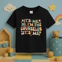 It's Me Hi I'm The Counselor It's Me Groovy Back To School Toddler T-Shirt thumb 3