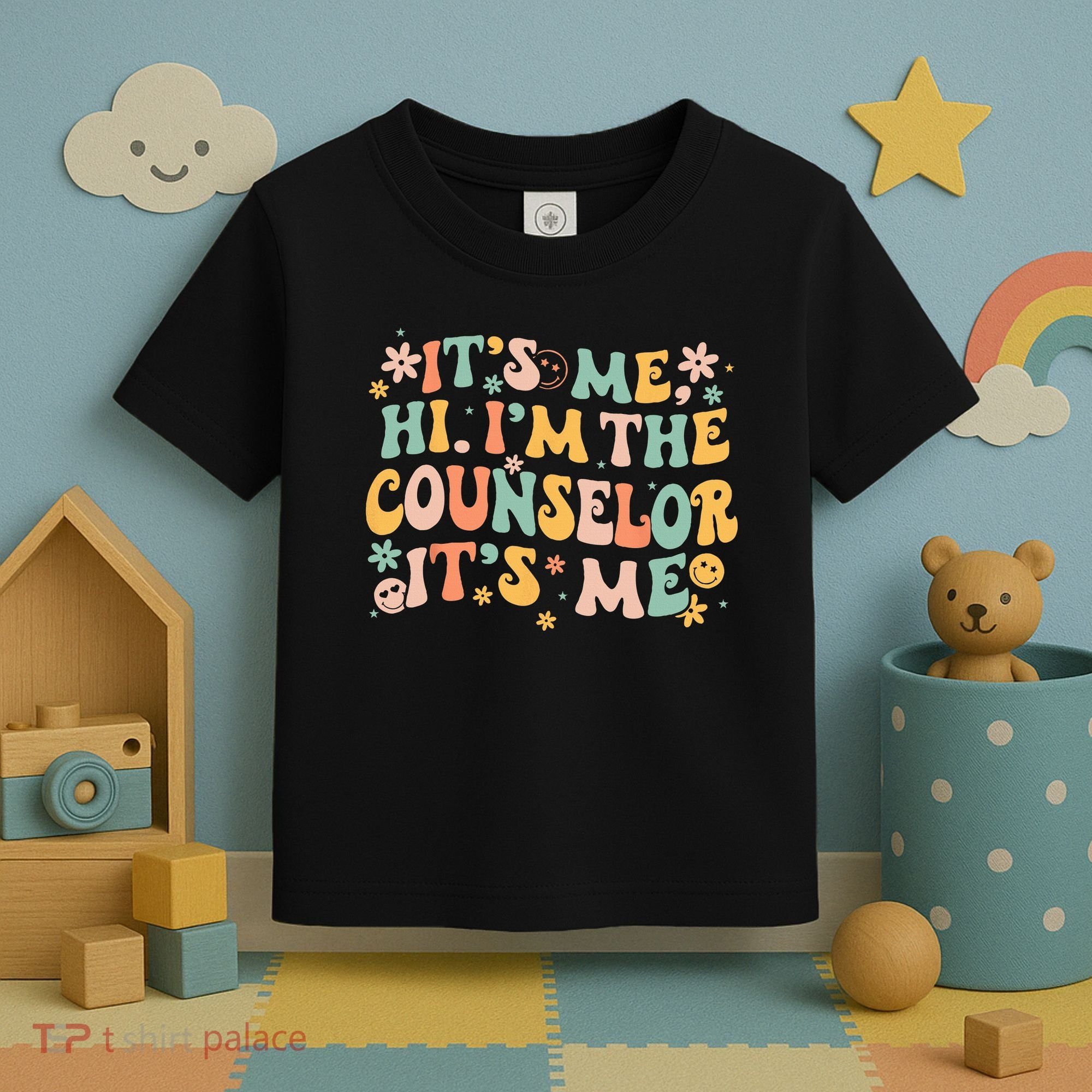 It's Me Hi I'm The Counselor It's Me Groovy Back To School Toddler T-Shirt