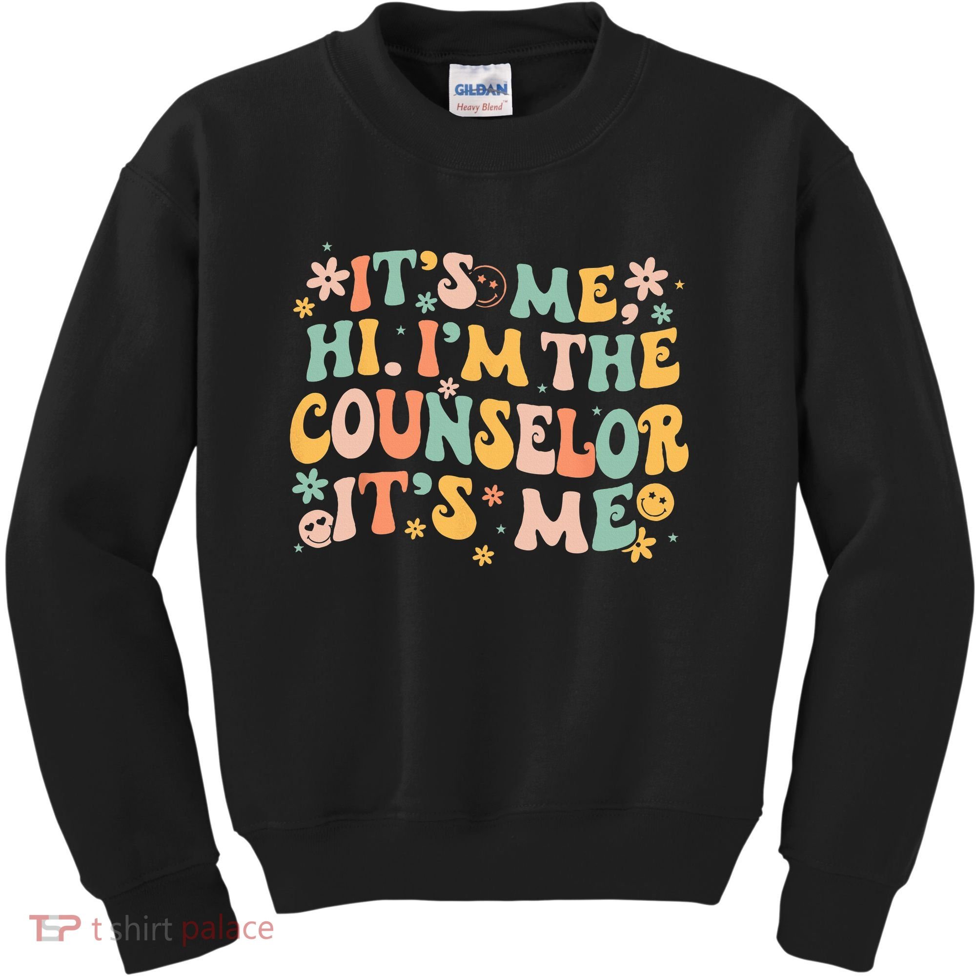 It's Me Hi I'm The Counselor It's Me Groovy Back To School Kids Sweatshirt