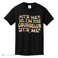 It's Me Hi I'm The Counselor It's Me Groovy Back To School Kids T-Shirt thumb 0