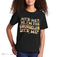It's Me Hi I'm The Counselor It's Me Groovy Back To School Kids T-Shirt thumb 2