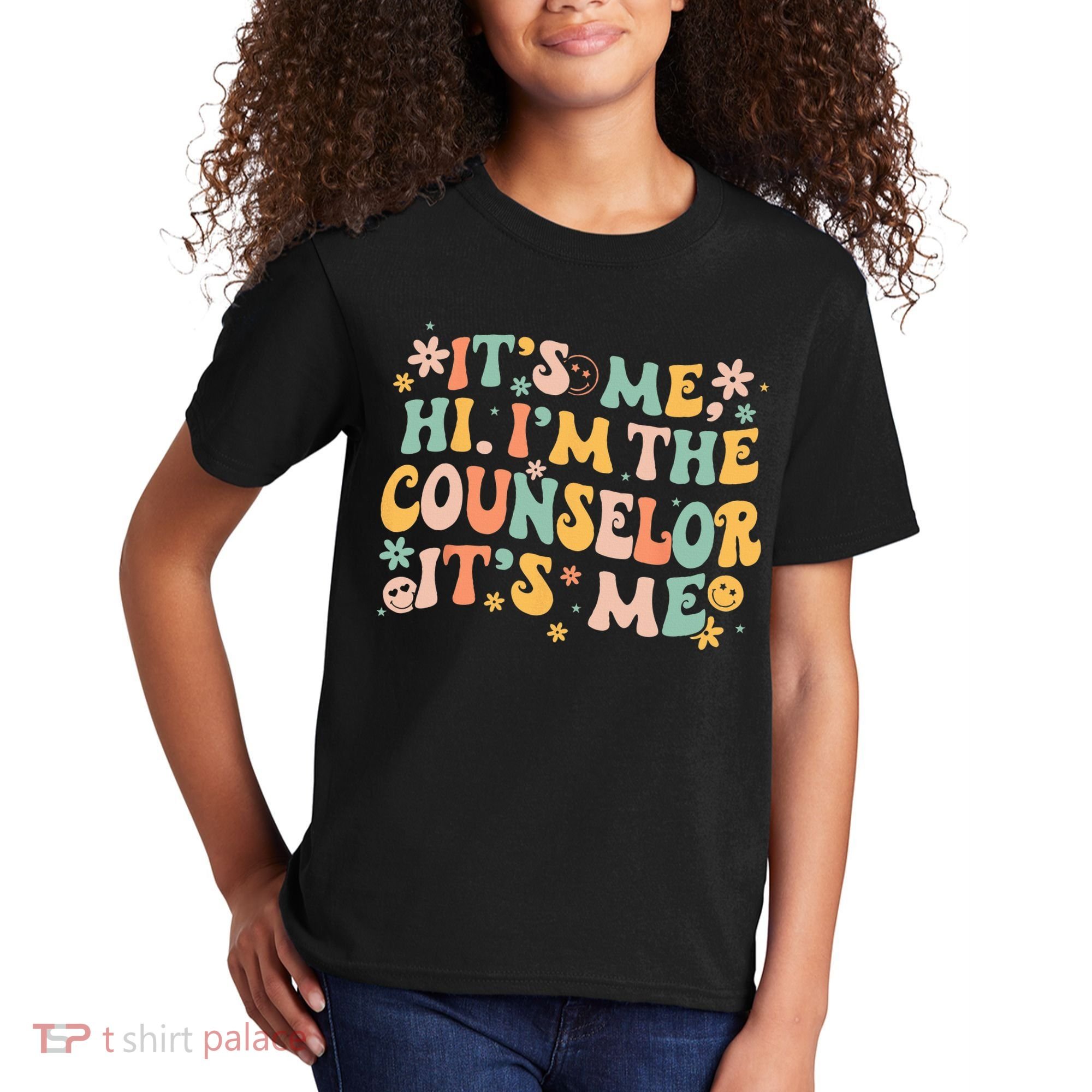 It's Me Hi I'm The Counselor It's Me Groovy Back To School Kids T-Shirt