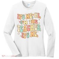 It's Me Hi I'm The Teacher It’s Me Women's Long Sleeve Shirt thumb 0