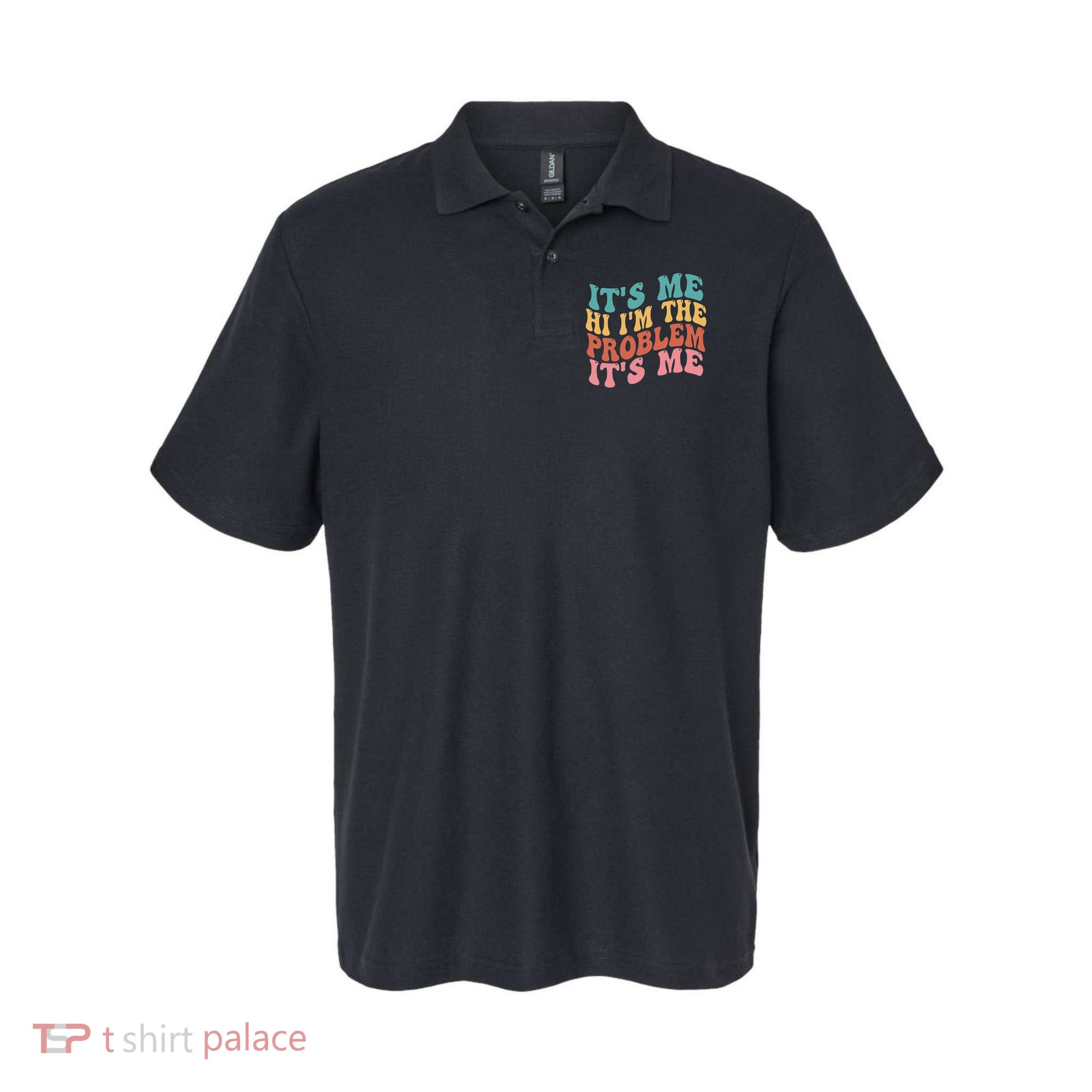 Its Me Hi I'm the Problem Its Me Groovy Retro Polo