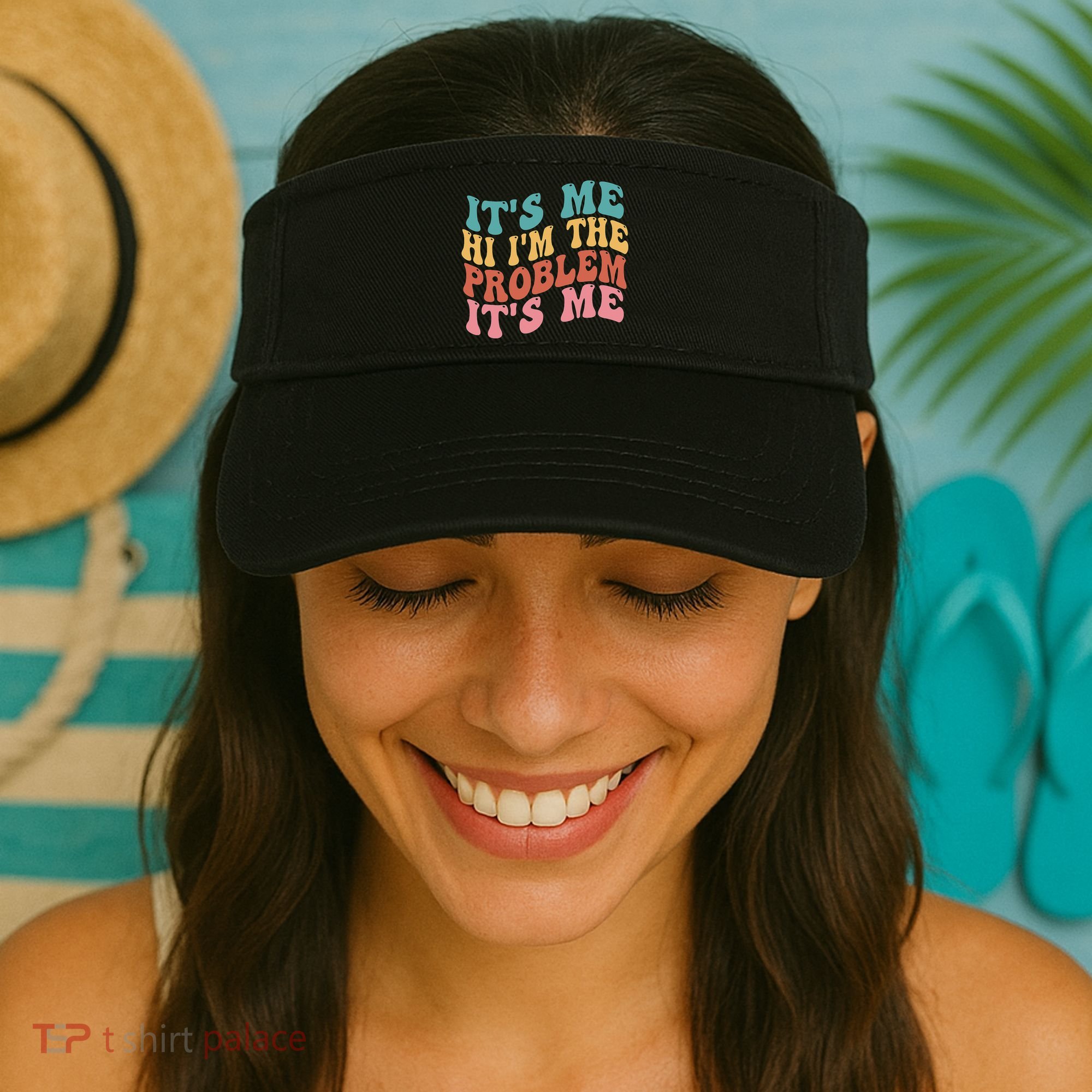 Its Me Hi I'm the Problem Its Me Groovy Retro Visor